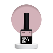 NAILSOFTHEDAY Cover base NEW 08 - półprzezroczysta baza w odzieniu kawy kappucino, 10 ml